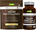 Vegan Vanilla Collagen Protein Toz & Vegan Omega-3 Sche, Tamam Collagen Boosting Formula & Sustainable Algae Oil 1340 mg, Igennus