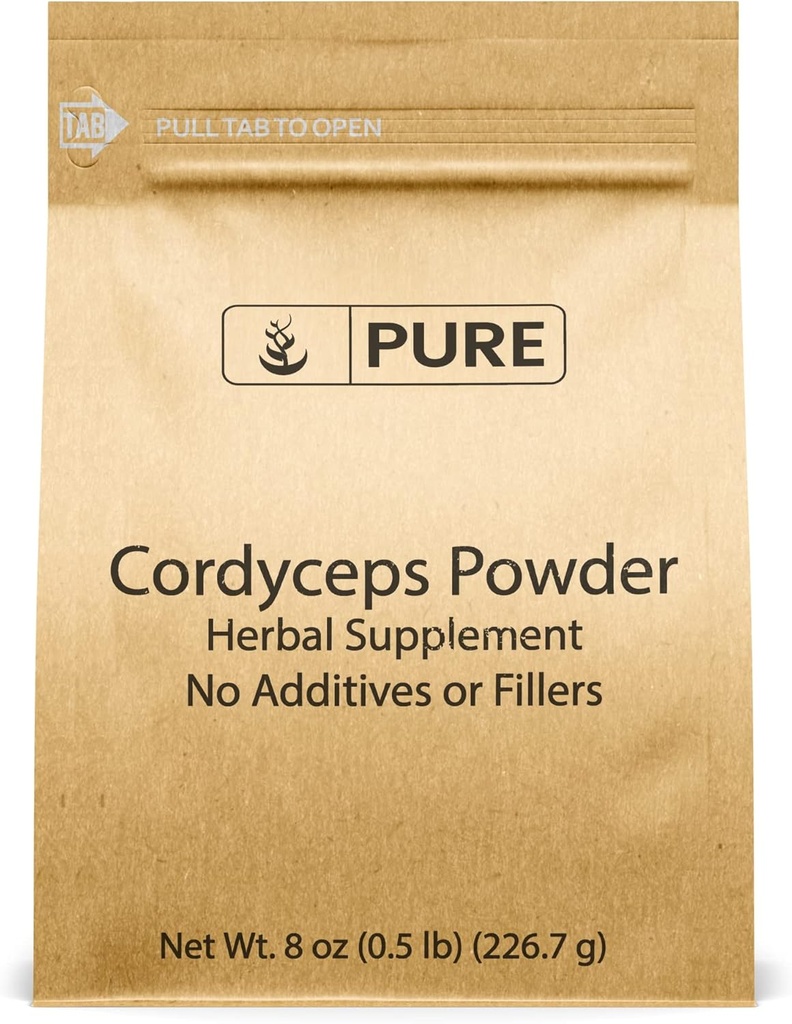 Pure Original Materialss Cordyceps (8oz) Geleneksel Herbal Supplement, Non-GMO