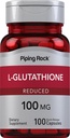 Piping Rock L Glutathione Supplement | 100 mg | 100 Capsules | Azaltın Form | Non-GMO, Gluten Free