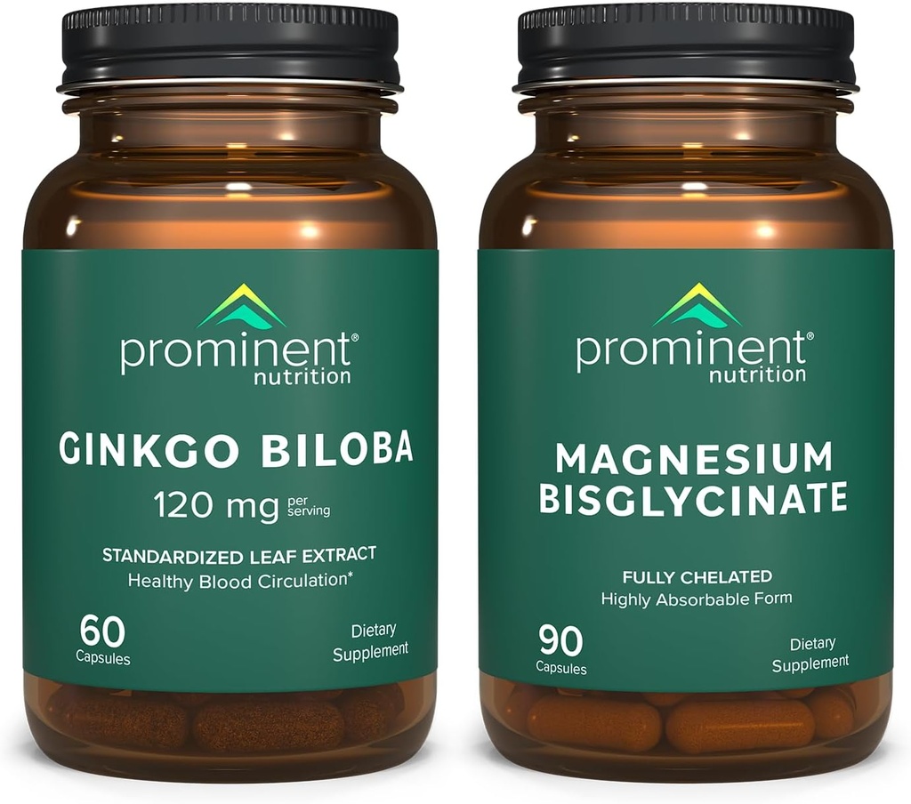 Prominent Beslenme Bilişsel Sağlık Destek Paketi - Ginkgo Biloba Supplement & Magnezyum Bisglycinate Supplement