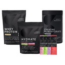 Sports Research® Whey protein Isolate Vanilla Flavored (2.1 lb), Çeşitli Pack Hydrate Electrolytes Toz Packets (16 Count) ve Tinatine Monohidrat (1.1 lb)