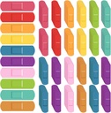 Lunsweer 600 Pcs Παιδικές γάζες Μαζική Αδιάβροχη Αναπνευστικές γάζες Neon Πολύχρωμες Ευέλικτες ζώνες Διάφορα χρώματα Ευέλικτη προστασία Περιποίηση τραύματος Σκρέπες και Ελαφριά κοπής