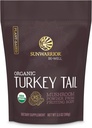 Sunwarrior Organik Türkiye Tail Mushroom Toz | Türkiye Mushroom Immune Support | Microbiome Gut Health Support | 50 100g Pouch | Be Well