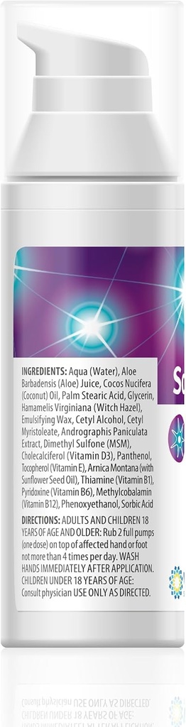 Vita Sciences SciatiCream - Sciatic Nerve Support with Arnica, B1, B5, B6, MSM, Aloe ve Coconut Oil. Hızlı Acting Soothing Formula...