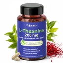L Theanine 200mg με Saffron, GABA, Μαγνήσιο Γλυκινικό & Βιταμίνη B6, L-Θεανίνη Συμπλήρωμα Σύνθετη σύνθετη Φόρμουλα για Ανακουφισμό & Στρες & Υποστήριξη Ύπνου, 60 Κάψουλες Vegan