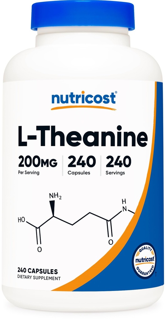 Nutricost L-Theanine 200mg, 240 Capsules - Double Strength