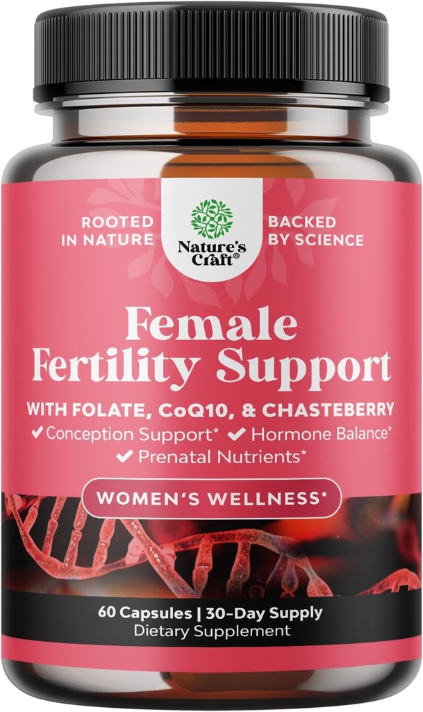 Prenatal Multivitamins ile Kadınlar için Engellilik Tamamı - Bayan Fertness Prenatal Choline Inositol Folate Chasteberry ve CoQ10 Mix for Women to Foundation Faster Conceptionionion