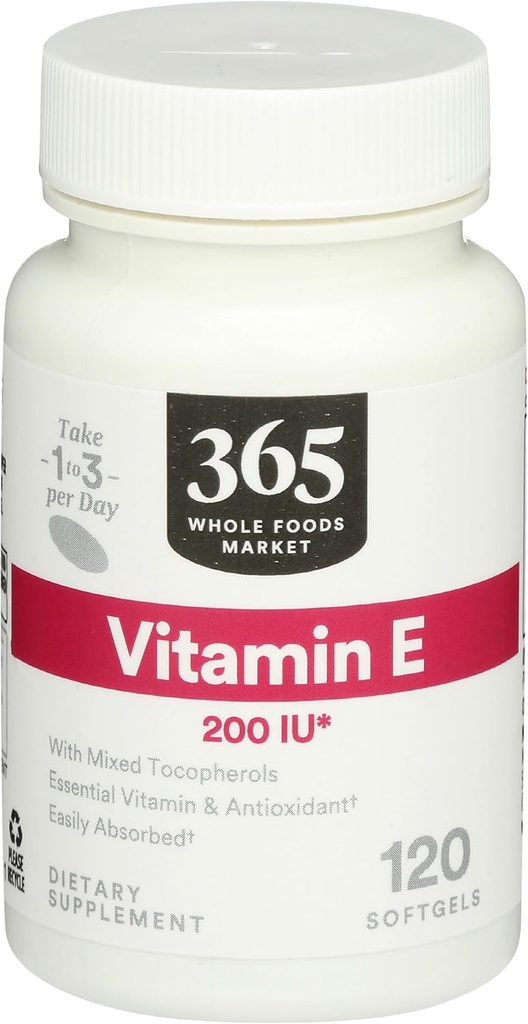 365 από Whole Foods Market, Βιταμίνη Ε 200 IU, 120 CT