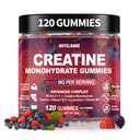 Insanlar ve Kadınlar için Kretine Monohidrat Gummies 8000 mg, Geliştirilmiş Kas Büyüme, Enerji Boost - L-Taurine, Sugar Free, Vegan, Raspberry BlackBerry Blueberry Flavor-120 Count