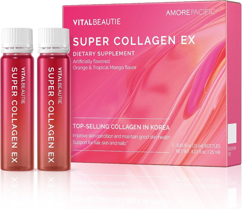 VITALBEAUTIE Super Collagen EX (Liquid Marine Collagen) Biotin, C, Hyaluronic Asit, L-Glutathione Tarafından AMOREPACIFIC Koreli Skincare - 5 Hizmet