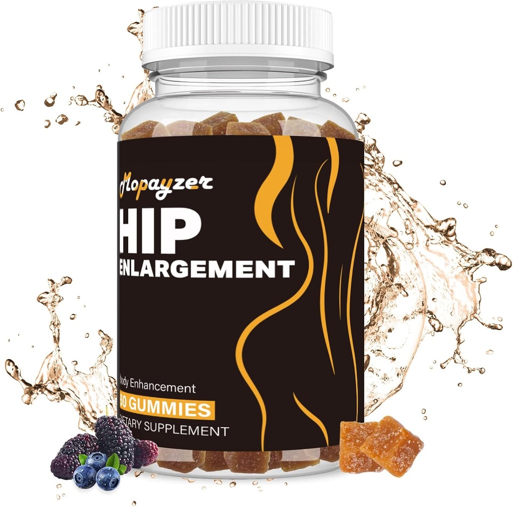 Big Butt ve HIPS için Booty Gummies, Daha Büyük Amat Gummies for Natural Curves, 1 PCS Bum Support Gummies, Berry Flavored Women Support Supplement, Boost Glute growth, Fenugreek, 60 Count.