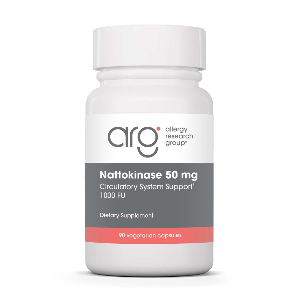 Ομάδα Έρευνας Αλλεργίας Nattokinase 50mg Συμπλήρωμα - Καθαρή και εγκλωβισμένη Nattokinase, που προέρχεται από το Natto, κάψουλες χορτοφάγων - 90 Count