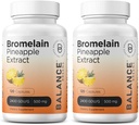 Balancebreens Bromelain 500mg, 120 κάψουλες - Pineapple Extract Digestive Enzyme, υποστηρίζει πέψη και κοινό συμπλήρωμα υγείας
