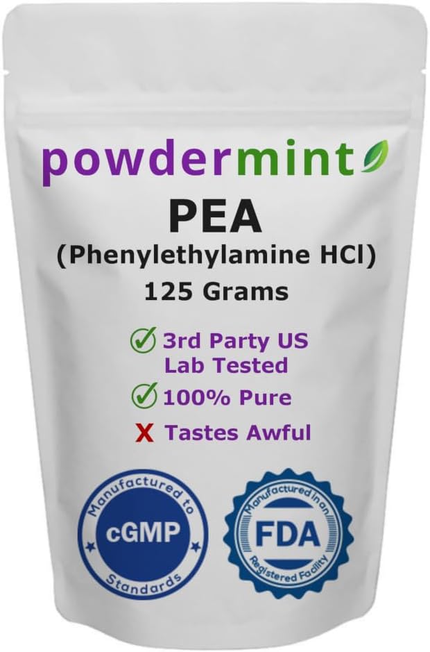 Beta Phenylethylamine HCl (Pea) Toz - Mood, Energy (125 Gram)