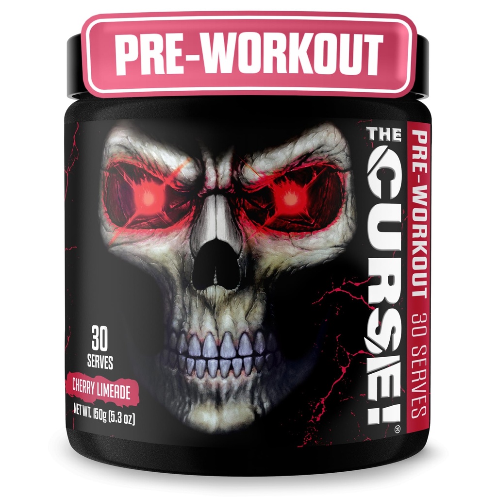 JNX SPORTS The Curse! Erkekler ve Kadınlar için Toz Pre Workout Toz, Caffeine, Beta-Alanine, Kretine, L-Citrulline, 30 Hizmet, Cherry Limeade Flavor – Enerji, Güçlü ve Focus