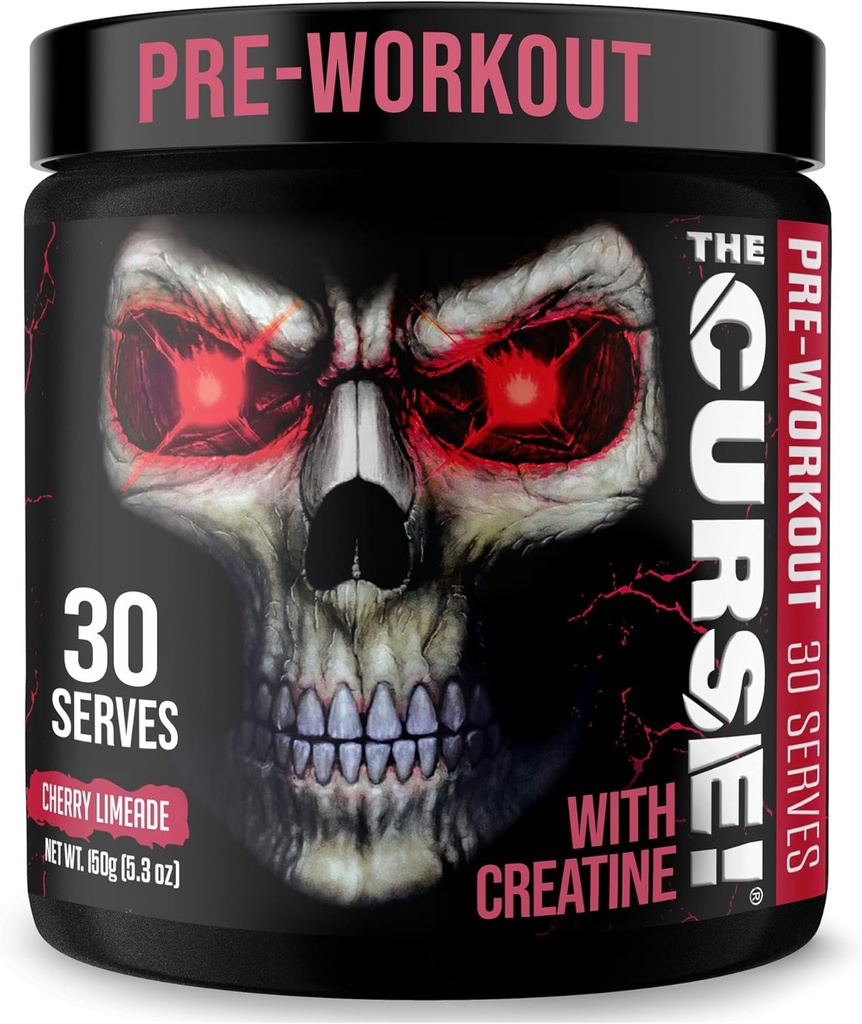 JNX SPORTS The Curse! Erkekler ve Kadınlar için Toz Pre Workout Toz, Caffeine, Beta-Alanine, Kretine, L-Citrulline, 30 Hizmet, Cherry Limeade Flavor – Enerji, Güçlü ve Focus