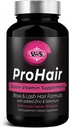 VWS Biotin 10.000 mcg Diyetary Supplement w/Zinc & Selenium, Kadın ve Erkekler için Daha Güçlü ve Sağlıklı Cilt, 60 Vegan Capsules