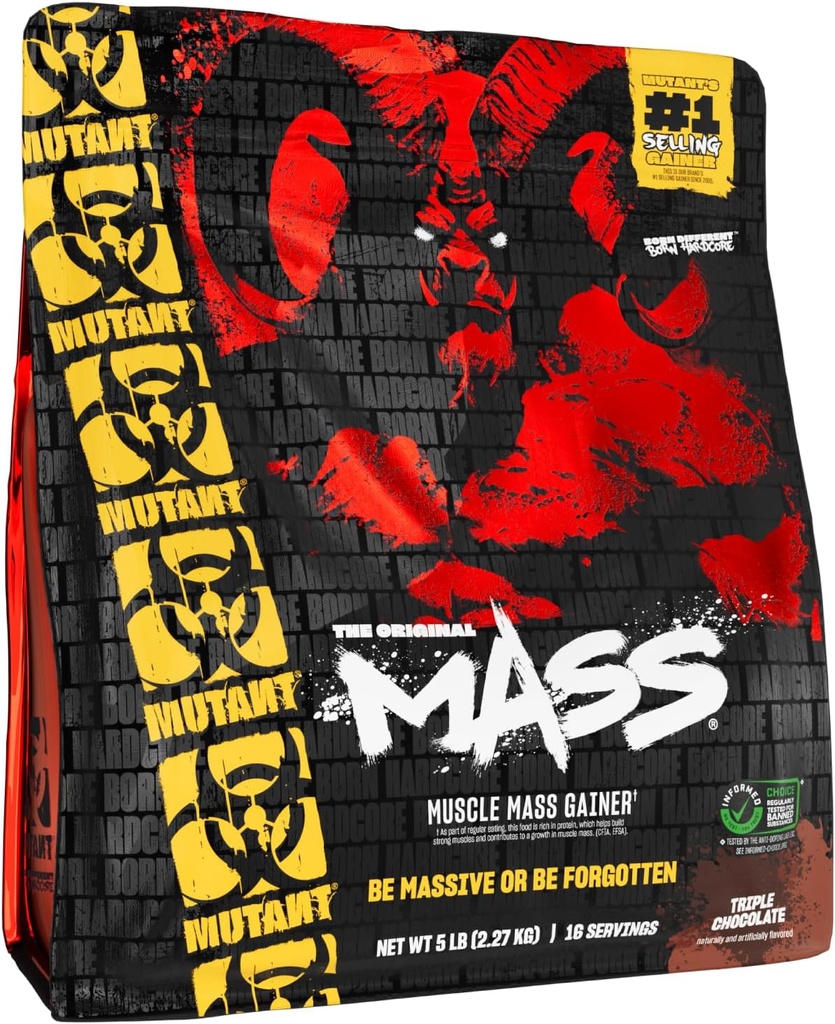 Mutant Mass | Kilo Mass Liger Protein Tozu - Mass kazanç için yüksek Calorie Protein Tozu - Triple Chocolate - 5 Pound