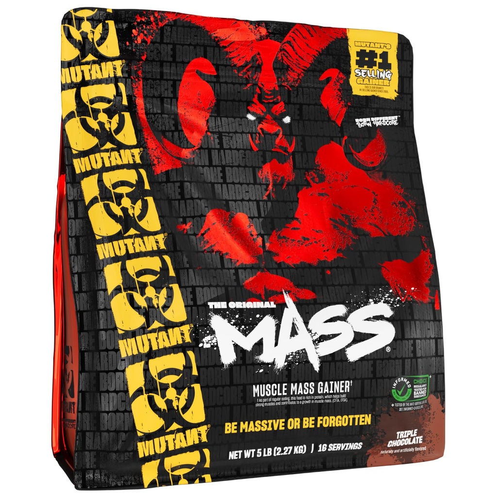 Mutant Mass | Kilo Mass Liger Protein Tozu - Mass kazanç için yüksek Calorie Protein Tozu - Triple Chocolate - 5 Pound