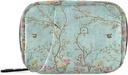 Pill Case Flower Birds Pill Box 7 Day Pill Case Bag Travel Pill Organizer Bag with Zipper Portable Weekly Case Compact Size for Vitamin Supplement Holder