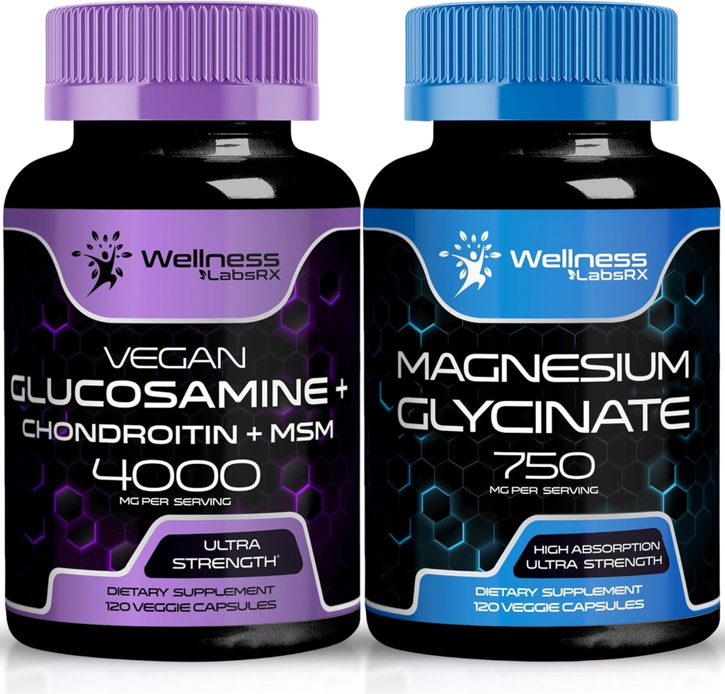 WELLNESS LABSRX Glucosamin Chondroitin MSM | Magnezyum Glycinate Capsules