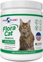 Vital Planet - Flora Cat Probiyotik Toz Supplement with 20 Milyar Cultures and 10 Diverse Strains High Potency Probiyotiks for All Cats for Feline Digestive and Immune Support 30 Scoops 3.92 oz