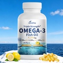 VivoNu Triple Strength Omega 3 Fish Oil - 4200mg, 360 Softgels | Enteric-Coated for No Fishy Aftertaste | Wild-Caught | Third-Party Tested