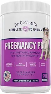 Dr Orchards Εγκυμοσύνη Pro Dog Προγεννητικές Βιταμίνες - Premium συμπλήρωμα σκύλου για την εγκυμοσύνη, προγεννητική + μεταγεννητική, Γαλουχία και Νεογέννητη Υποστήριξη Υγείας, 90 Ct