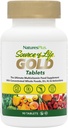 NaturesPlus Source of Life Gold Multivitamin - 90 Tablets - με Βιταμίνες D3, B12 & K2 - Αίμα, οστά & ανοσοποιητική υποστήριξη - Χορτοφαγικά & Χωρίς Γλουτένη - 30 Σερβιέτες