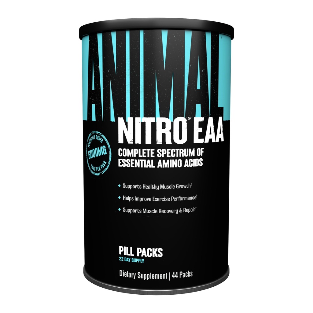 Animal Nitro EAA - Post-Workout Recovery ve Onarım Destekler Lean Kas Büyüme, Essential Amino Asits & BCAA Supplement for Men and Women, 44 Packs