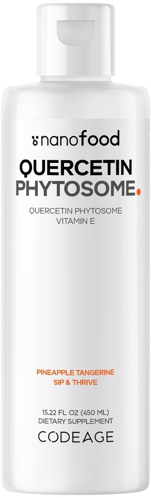 Codeage Liquid Quercetin Phytosome Supplement, Quercetin 1000 mg Dihydrate, 3-Month Supply, Immune Support, Sophora Japonica, Vitamin E, Liposomal Delivery, Vegan, Non-GMO, 15.22 fl oz