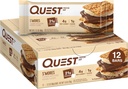 Quest Nutrition S'mores Protein Bars, 21g Protein, 1g Sugar, 4g Net Carb, Χωρίς γλουτένη, Keto Friendly, 12 Count