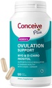 CONCEIVE PLUS Ovulation Support | Myo-Inositol & D-Chiro Inositol for Women Fertility | Pproductive Health Hormon Balance for Women | COQ10, Folic Acid, Ginger | 30 Day Supply