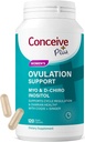 CONCEIVE PLUS Ovulation Support | Myo-Inositol & D-Chiro Inositol for Women Fertility | Pproductive Health Hormon Balance for Women | COQ10, Folic Acid, Ginger | 30 Day Supply