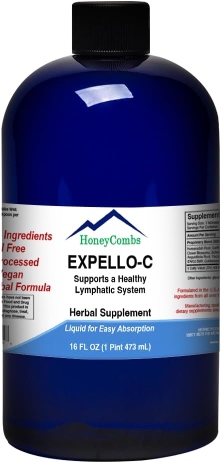 Expello-C - Ultimate Cellular Detox – Cleanse and Detox – Echinacea, Goldenseal & Red Clover Supplement – Alkol Özgür Sıvı Liver Cleanse, Kidney Cleanse ve System Alert, 16 Fl Oz.