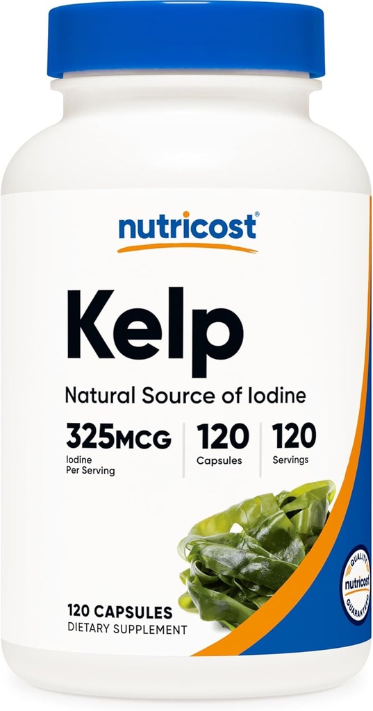 Nutricost Kelp Capsules, Iodine, 120 Capsules, Vegetarian, Non-GMO & Gluten Free