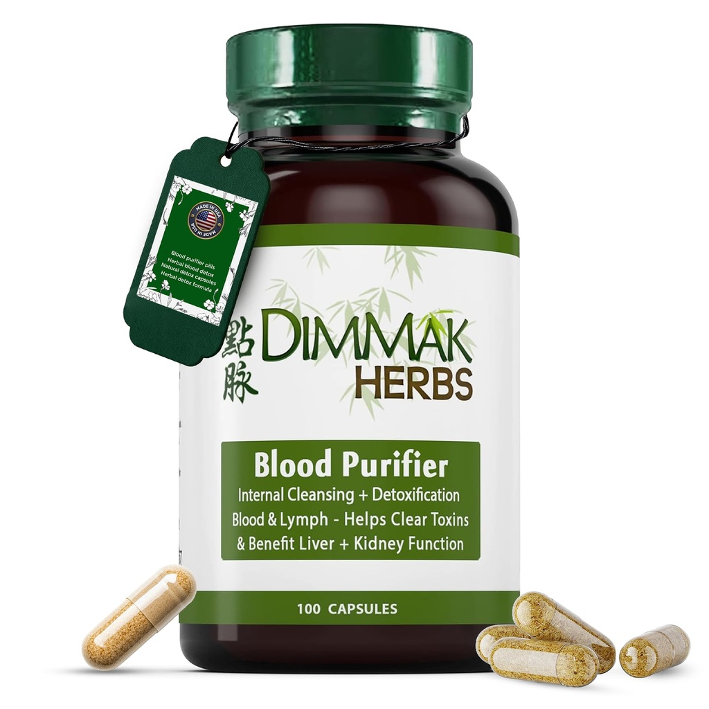 Dimmak Herbs İç Temizleme ve Detoxification + Faydaları Liver ve Kidney Function | Lab Tested Herbal Supplement 100 Capsules