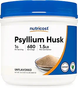 Nutricost Psyllium Husk Toz (1.5 Pounds) - GMO-Free, Gluten-Free