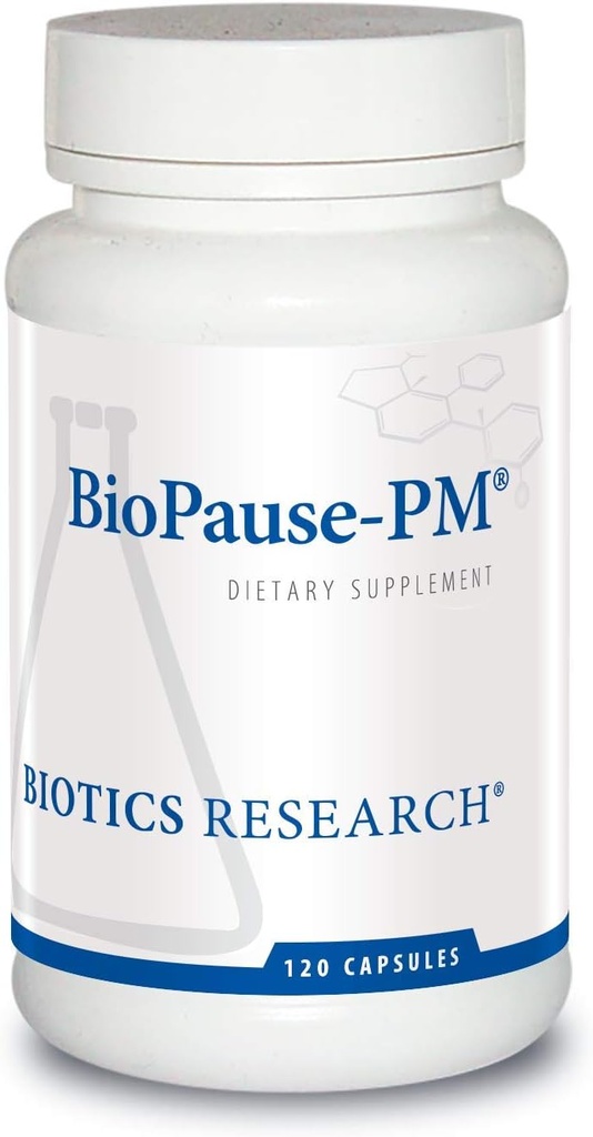Biotics Research BioPause PM Night Time Εμμηνόπαυση Υποστήριξη Ορμονική Ισορροπία, Μαύρο Cohosh, Λέμον Balm, Πάθος άνθος, Προωθεί Χαλάρωση και ηρεμία, Ρυθμίζει Circadian Ρυθμούς, Ύπνος Κανονικά 120 Caps
