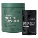 Spor Araştırması, C10'u Kreatine Monohidrat Capsules ve Organik MCT Petrol Tozu ile Paket - Keto & Vegan MCTs C8, C10 from Coconuts