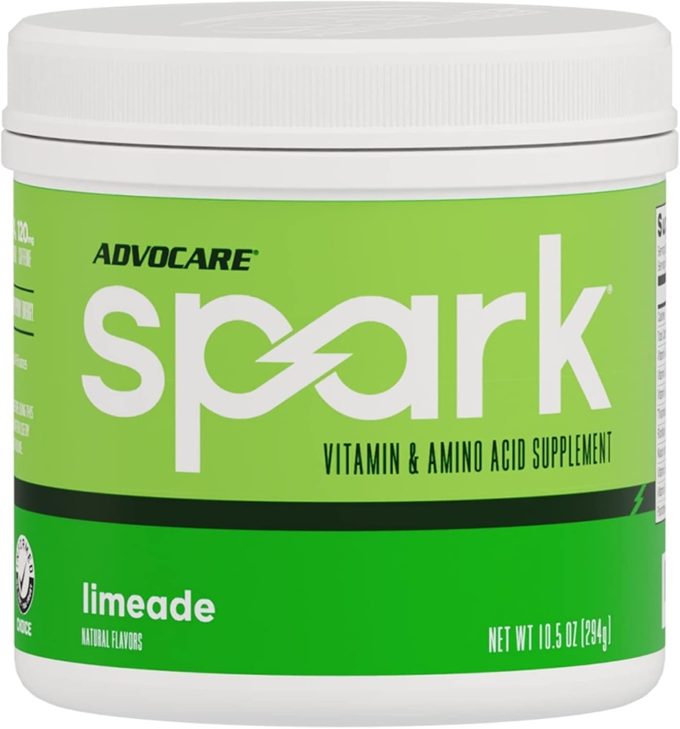 AdvoCare Spark - Enerji İçilir Mix - Vitamin & Amino Asit Supplement - Destek Enerji ve Odak - Portatif Immune Desteği - Sugar-Free - Limeade (10
