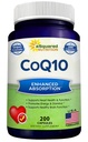 ASquared Beslenme CoQ10 (400 mg Max Strength, 200 Capsules) - Yüksek Aborpsiyon Vegan Coenzyme Q10 Toz - Ubiquinone Supplement Pills, Ekstra Antioksi CO Q-10 Enzyme Vitamin Tabletleri, Coq 10 400 mg