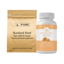 PURE ORIGINAL INGREDIENTS Burdock Root and Irish Sea Moss Bundle, Power & Pills, Lab-Verified, No Additives or Fillers