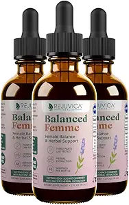 Rejuvica Health Balanced Femme - Menopause Support for Hot Flashes & Kadın Dengesi - Daha İyi Aborps için Sıvı Teslimat - Siyah Cohosh, Dong Quai, Vitex, Maca Root & More!
