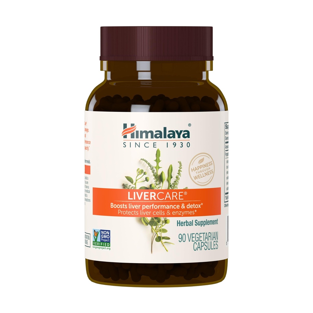 Himalaya LiverCare for Total Liver Support, Cleanse and Detox, Koruma Hücreleri ve Enzymes, 375 mg, 180 Capsules, 90 Day Supply, 180 Capsules, 90 Day Supply