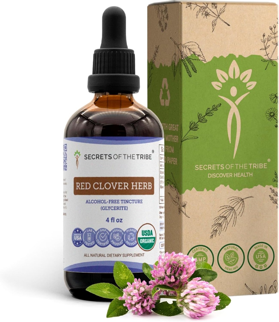 Red Clover Herb USDA Organic Tibture 