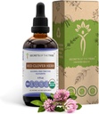 Red Clover Herb USDA Organic Tincture | Alkol-FREE Extract, High-Potency Herbal Drops / %100 sertifikalı Organik Red Clover Herb (Trifolium Pratense)