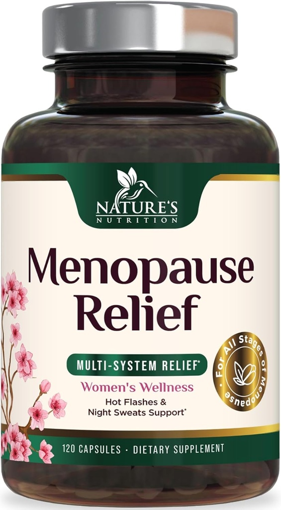 Kadınlar için Menopause Supplements - Menopause Relief Support Probiyotiks with Black Cohosh, Natural Support Supplements for Mild Hot Flashes & Night Sweats & PH Balance Support Supplement - 120 Capsules