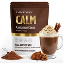 Calm Nighttime Magnesium Hot Cocoa – Melatonin-Free Natural Sleep Support Drink Mix with Reishi Mushroom, Chamomile, L-Theanine & L-Tryptophan – Calm Cinnamon Cocoa, 20 Servings