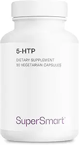 Supersmart 5-HTP 100 mg per Day (Yüksek boy) - 98 5-HTP Supplement - Griffonia Simplicifolia Extract - 5-HydroxyTryptoPhan | Non-GMO & Gluten Free - 90 Vegetarian Capsules